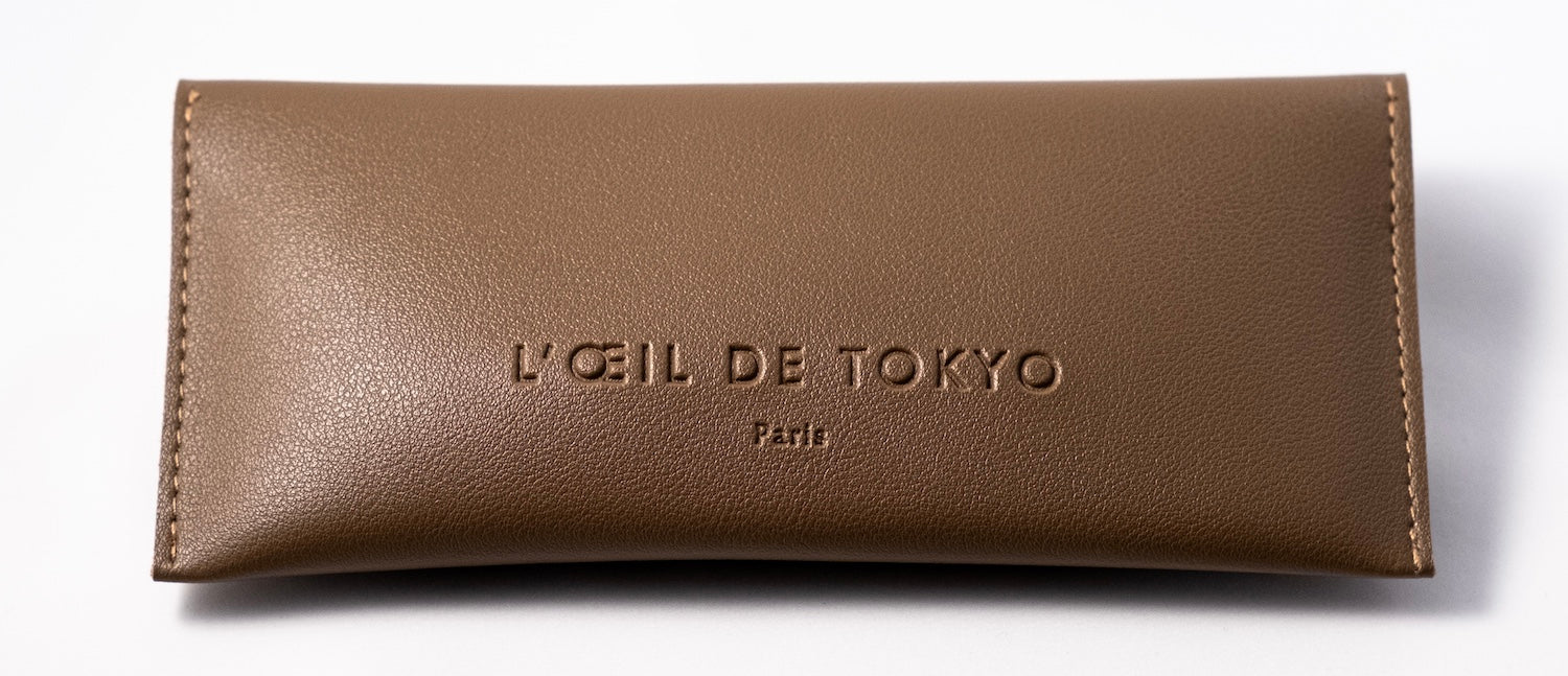 Étui à lunettes beige